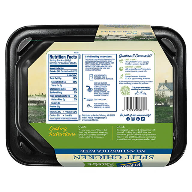 PERDUE® RESERVE™ Split Chicken (1.75 lbs) PERDUE® RESERVE™ Split Chicken (1.75 lbs)