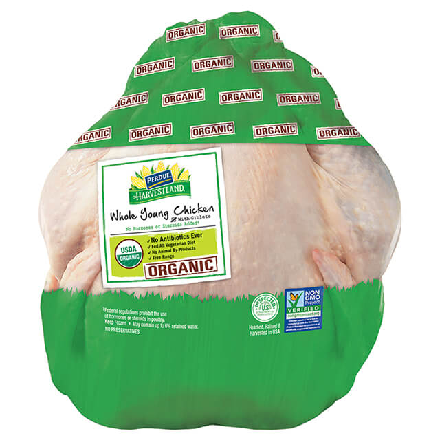 Harvestland by Perdue Organic Whole Chicken, 4.75-6lbs.