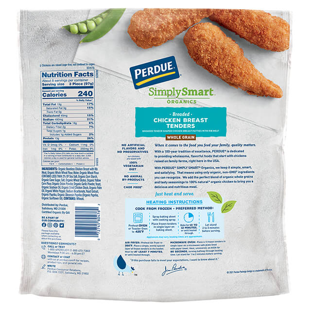 PERDUE® SIMPLY SMART® ORGANICS Whole Grain Chicken Breast Tenders (29 oz.)