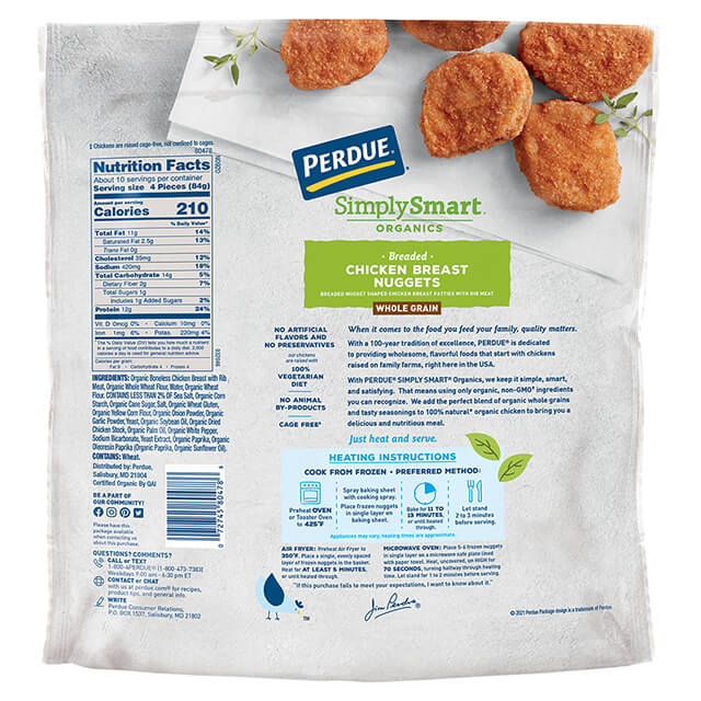 PERDUE® SIMPLY SMART® ORGANICS Whole Grain Chicken Breast Nuggets (29 oz.) PERDUE® SIMPLY SMART® ORGANICS Whole Grain Chicken Breast Nuggets (29 oz.)