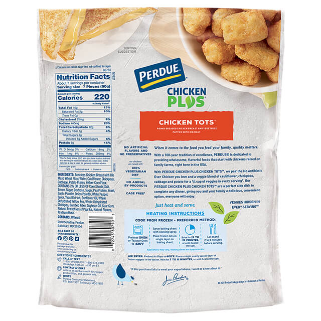 Perdue® Chicken Plus® Chicken Tots™ 80750 Perdue® 