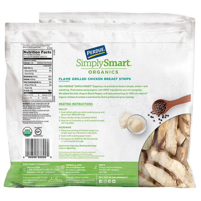 PERDUE® SIMPLY SMART® ORGANICS Gluten Free Grilled Chicken Breast Strips Club Pack