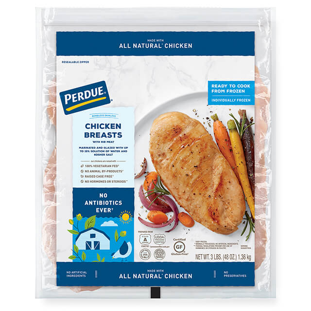 PERDUE® Individually Frozen Boneless Skinless Chicken Breasts (3 lbs.)