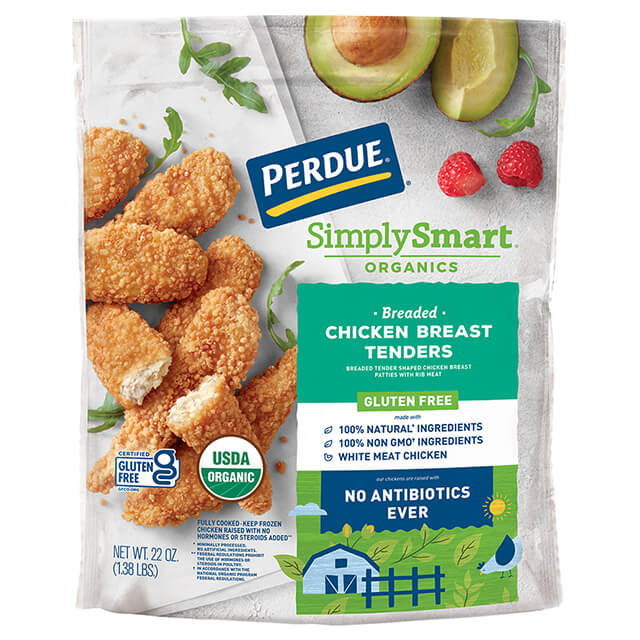 PERDUE® SIMPLY SMART® ORGANICS Breaded Chicken Breast Tenders Gluten Free (22 oz.) PERDUE® SIMPLY SMART® ORGANICS Breaded Chicken Breast Tenders Gluten Free (22 oz.)