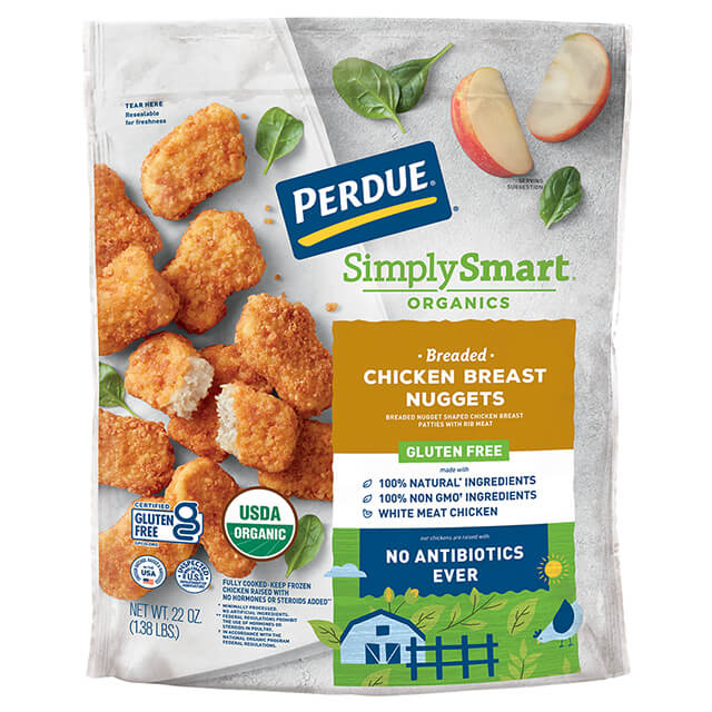 PERDUE® SIMPLY SMART® ORGANICS Breaded Chicken Breast Nuggets Gluten Free (22 oz.)