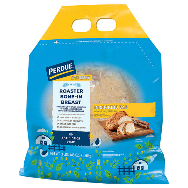 PERDUE® Oven Ready Whole Seasoned Roaster Bone-In Breast (3 lbs.)