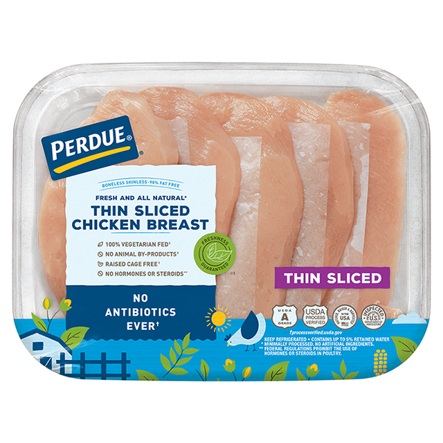 PERDUE® Thin Sliced Boneless Skinless Chicken Breasts PERDUE® Thin Sliced Boneless Skinless Chicken Breasts