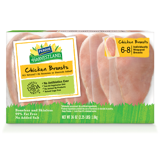 PERDUE® HARVESTLAND® Boneless Skinless Chicken Breasts Individually Wrapped (2.25 lbs.)