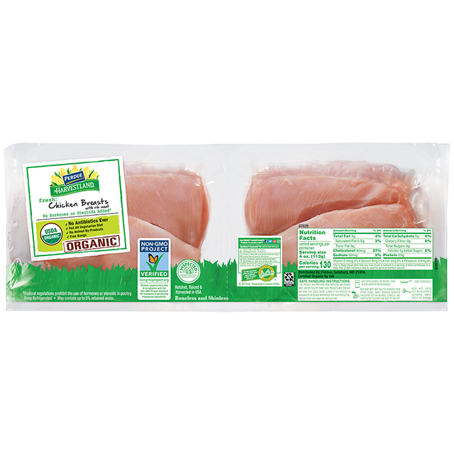 PERDUE® HARVESTLAND® Organic Trayless Boneless Skinless Chicken Breast