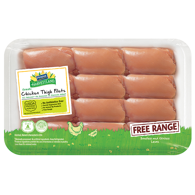 PERDUE® HARVESTLAND® Free Range Boneless Skinless Chicken Thighs Family Pack