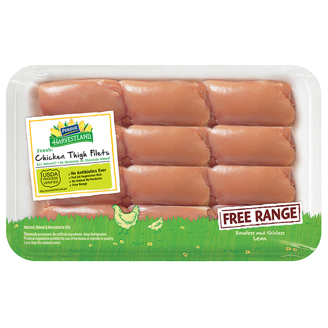 PERDUE® HARVESTLAND® Free Range Boneless Skinless Chicken Thighs Family Pack) PERDUE® HARVESTLAND® Free Range Boneless Skinless Chicken Thighs Family Pack