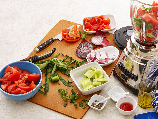 Step 1 Quick and Easy Grilled Chicken Gazpacho Step 1