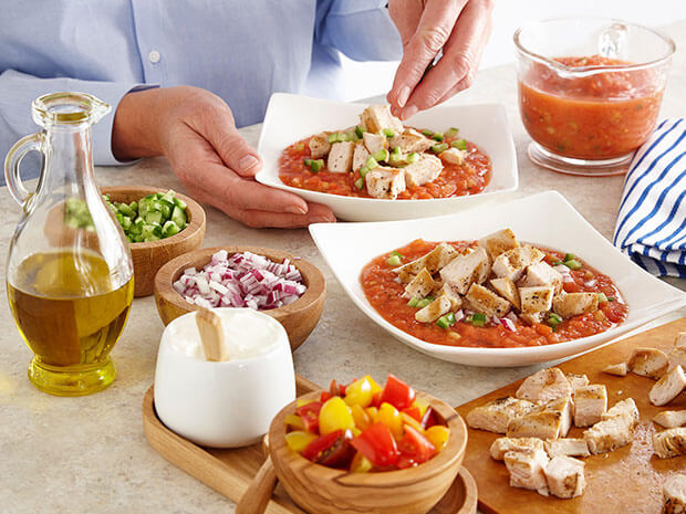 Step 4 Quick and Easy Grilled Chicken Gazpacho Step 4