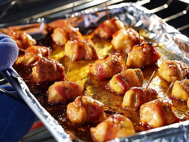 Step 3 Sriracha Chicken and Brown Sugar Bacon Bites Step 3