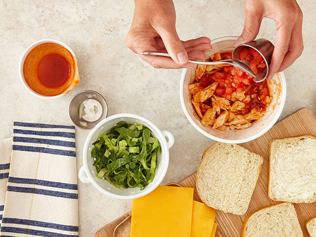 Step 1 Chicken Grilled Cheese Tacos Step 1