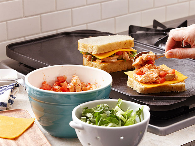 Step 2 Chicken Grilled Cheese Tacos Step 2