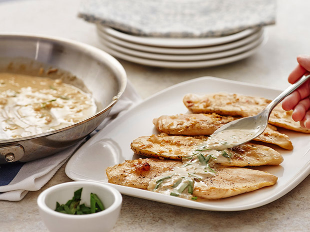 Tarragon Chicken With White Wine Sauce Step 4