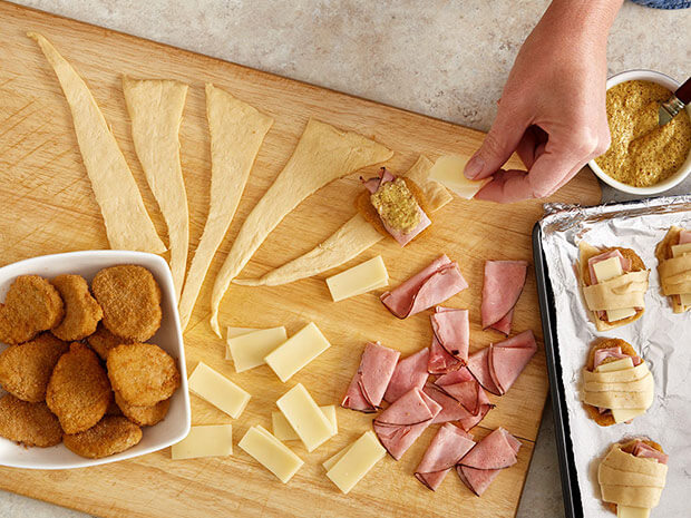 Chicken Cordon Bleu Party Sandwiches Step 1
