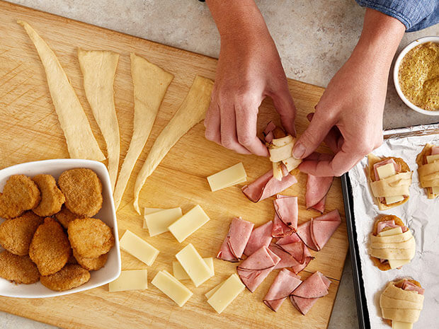 Chicken Cordon Bleu Party Sandwiches Step 2