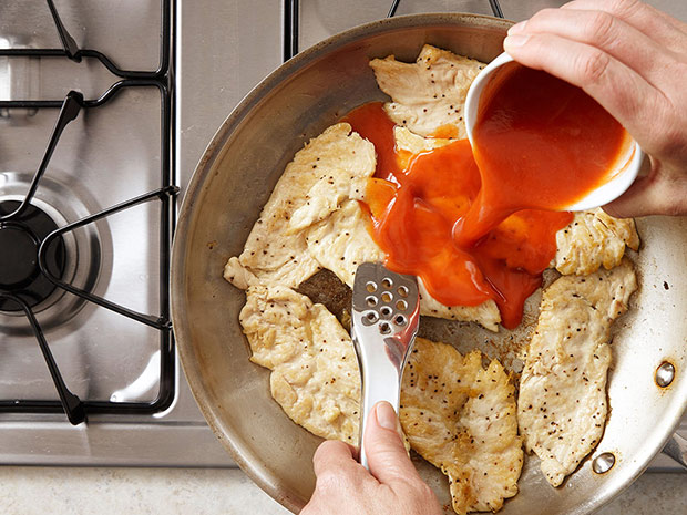 Step 2 Buffalo Chicken Hoagie Step 2