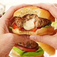 Caprese Stuffed Burgers