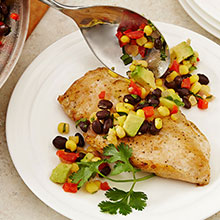 Sautéed Chicken and Black Bean Salsa