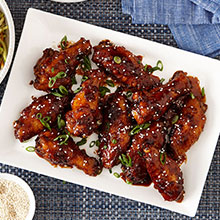 Air Fryer Garlic & Ginger Sweet Chicken Wings