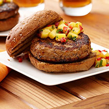 Mango Chicken Caribbean Burger