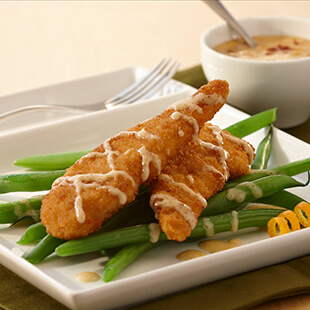 Crispy Chicken with Orange Mustard Sauce