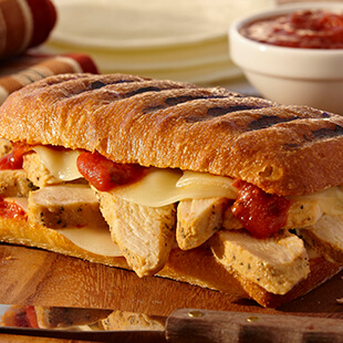 Roasted Garlic Chicken Panini Sandwich