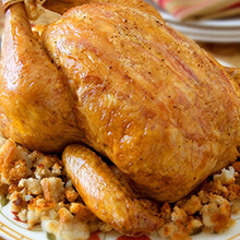 Pancetta Roast Chicken with Fennel Stuffing