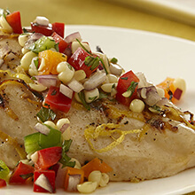 Grilled Chicken with Sweet Corn and Pepper Relish
