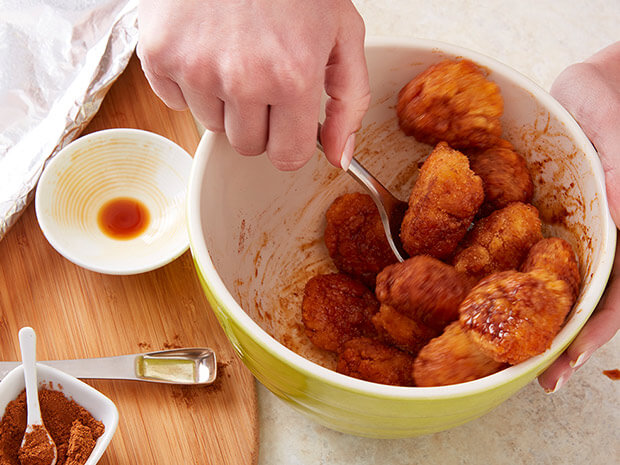 Step 1 5 Spice Sesame Popcorn Chicken with the Apricot Dipping Sauce Step 1