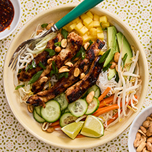 Healthy Spring Roll Chicken Bowls