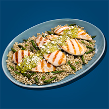 Chicken with Goat Cheese and Basil Sauce