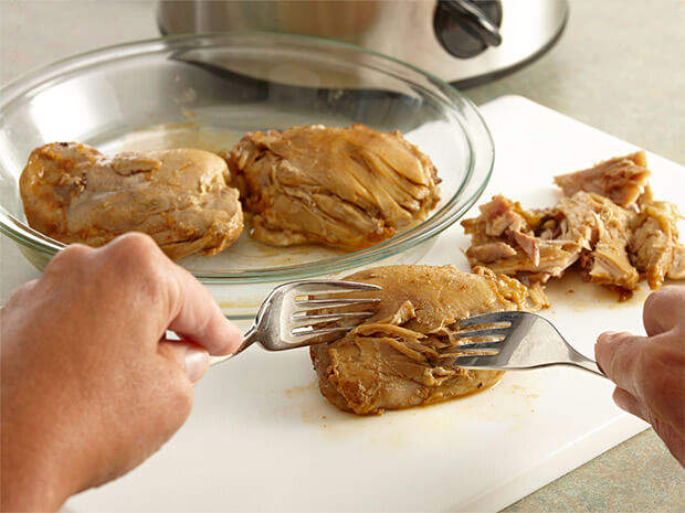 Step 2 Slow Cooker Lime Garlic Chicken Tacos Step 2