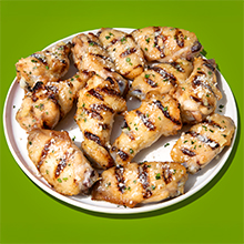 Grilled Parmesan Garlic Chicken Wings