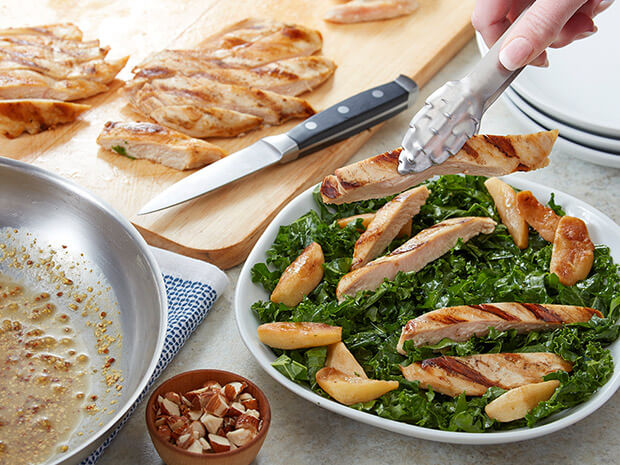Hard Apple Cider Glazed Chicken Kale Salad Step 4