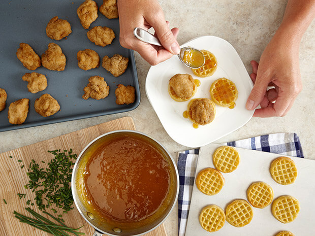 Buttermilk Chicken And Waffle Bites Step 3