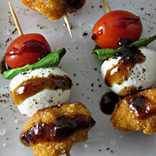 Caprese Popcorn Chicken