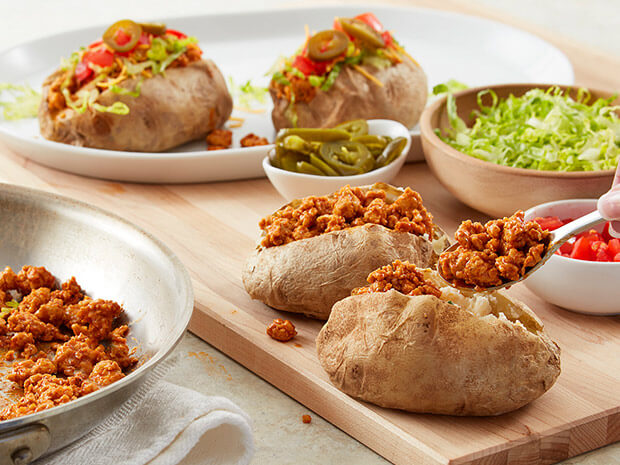 Step 4 Cheesy Chicken Taco Baked Potato Step 4