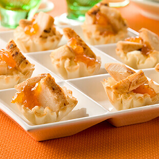 Chicken Apricot and Cream Cheese Appetizer Tarts