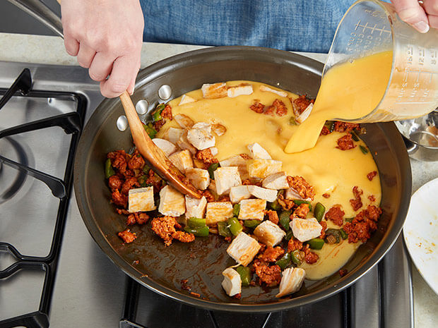 Chicken and Chorizo Breakfast Burrito Step 3