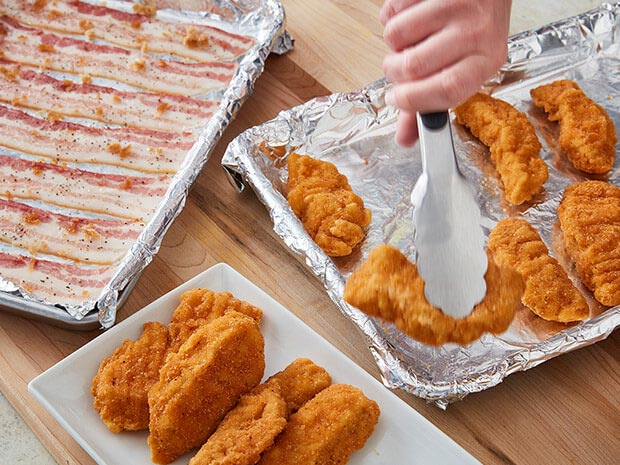Step 1 Chicken Corn Fritter Sandwich Step 1