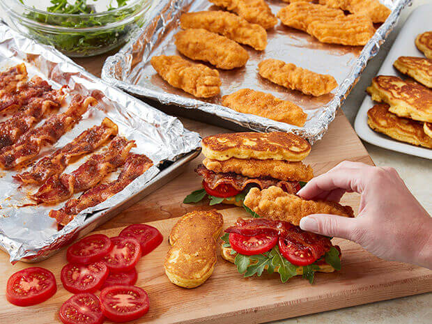 Step 4 Chicken Corn Fritter Sandwich Step 4