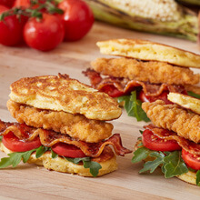 Chicken Corn Fritter Sandwich