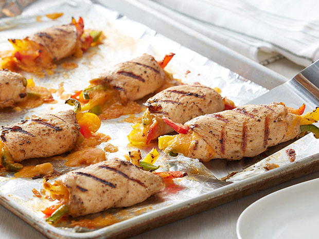 Step 4 Grilled Chicken Fajita Roll Ups Step 4