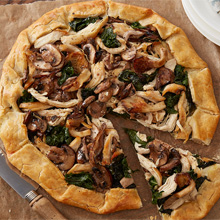 Chicken Mushroom Swiss Chard Galette