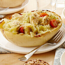 Chicken Pesto Squash Bowls