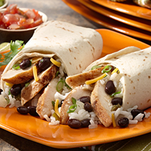 Chicken and Black Bean Burritos